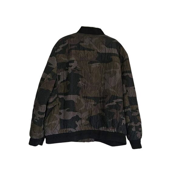 Calvin Klein Men's Quilted Bomber Jacket Camo Zipper Detail sz XXL EUC - Picture 2 of 9